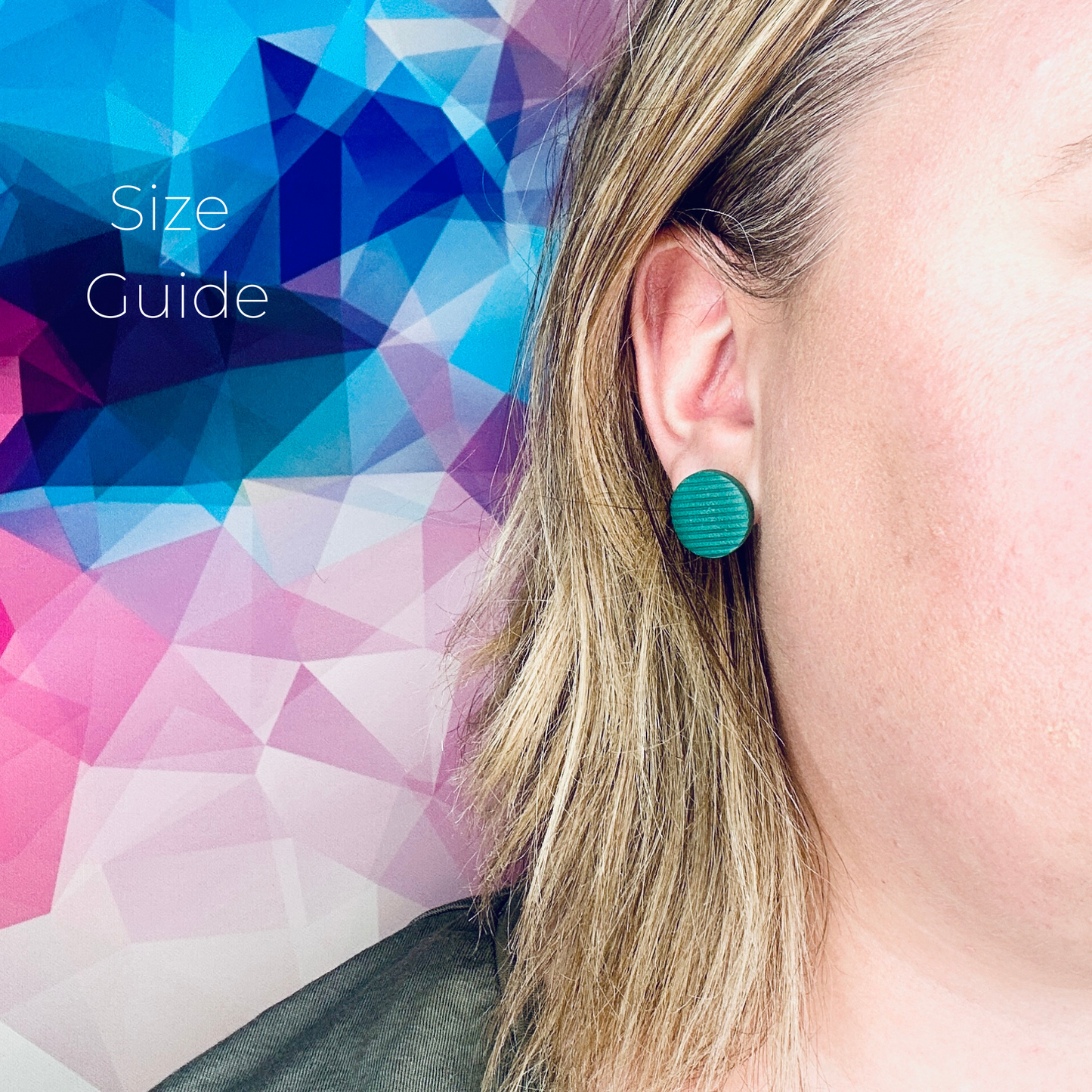 Vivid Dream // Clay Stud Earrings // Blues, Jade Green, Purple, Yellow, Coral and White