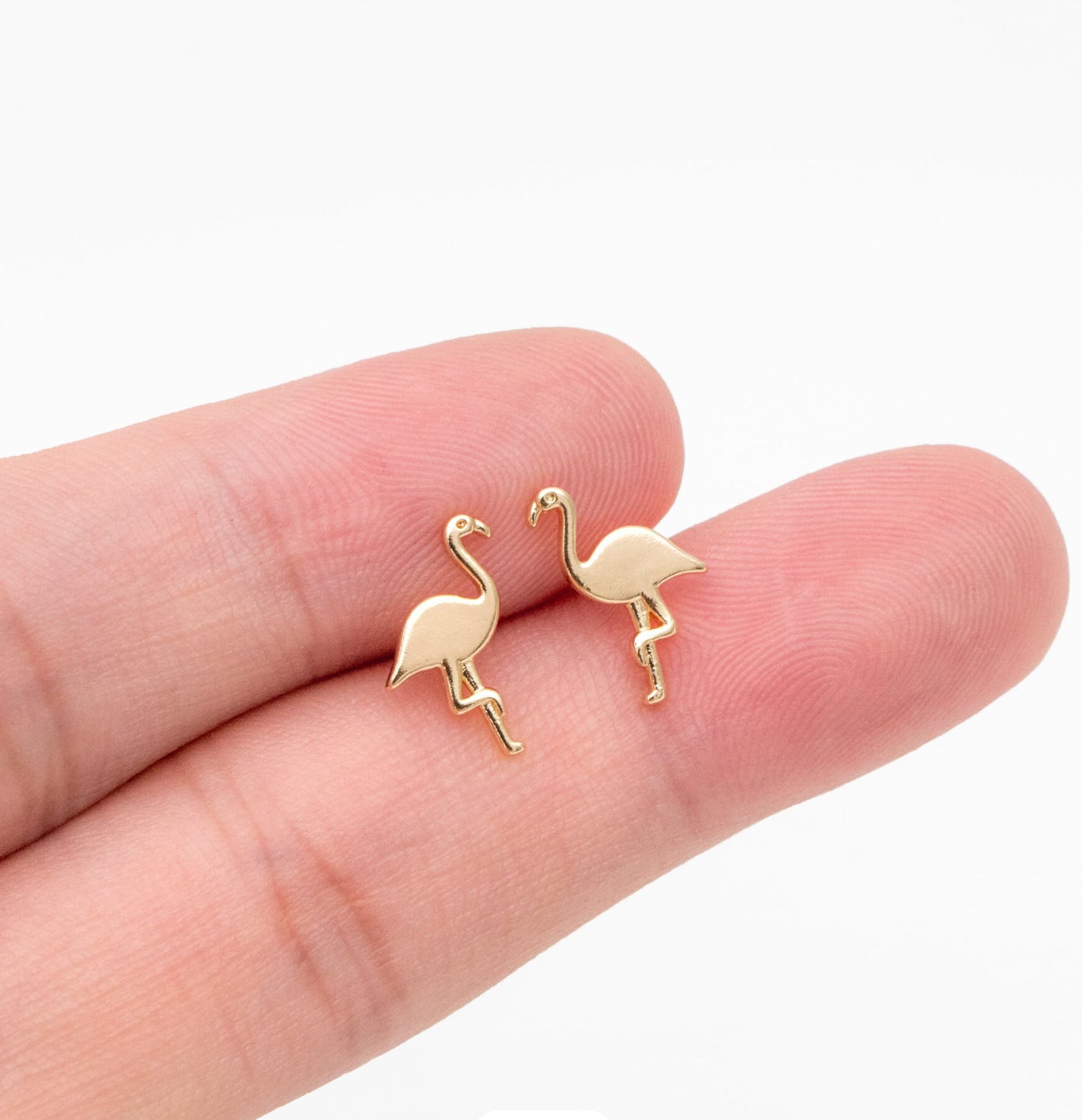 Flamingo // Mini Studs // Gold